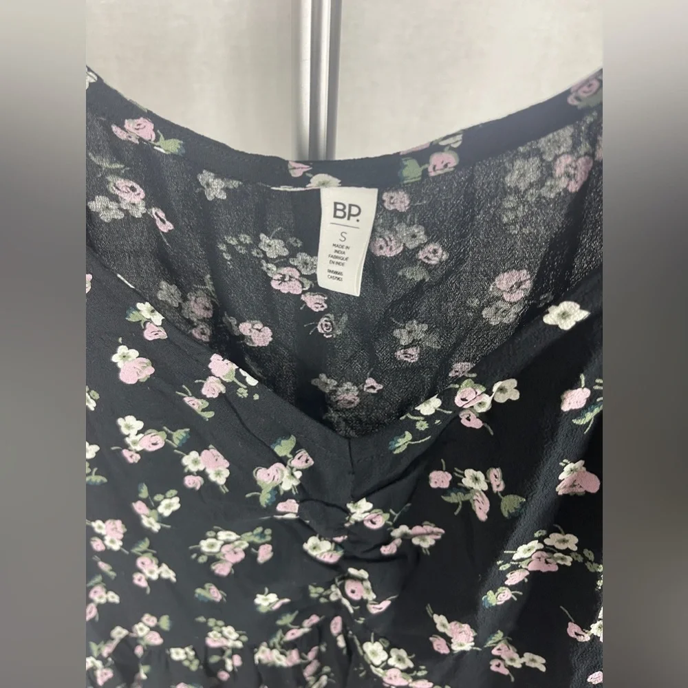 BP Black Printed Babydoll Minidress size small NWT - Picture 6 of 10